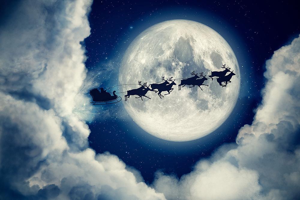 Nightmare Before Christmas Santa Claus Backdrop DBD-19229