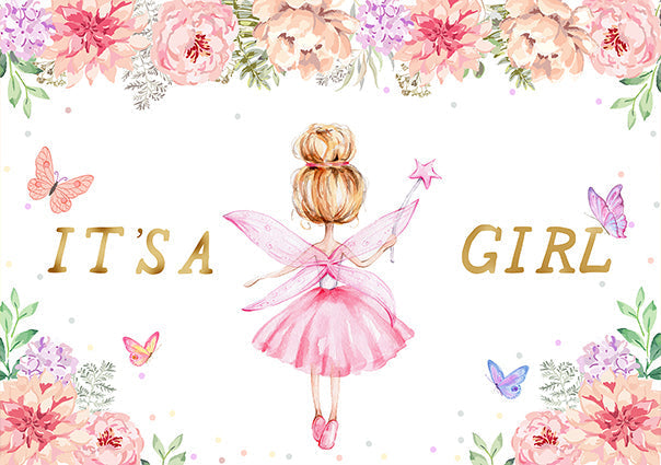 Fondale Per Rivelare Il Genere Del Fiore Della Farfalla Del Piccolo Angelo TKH1539