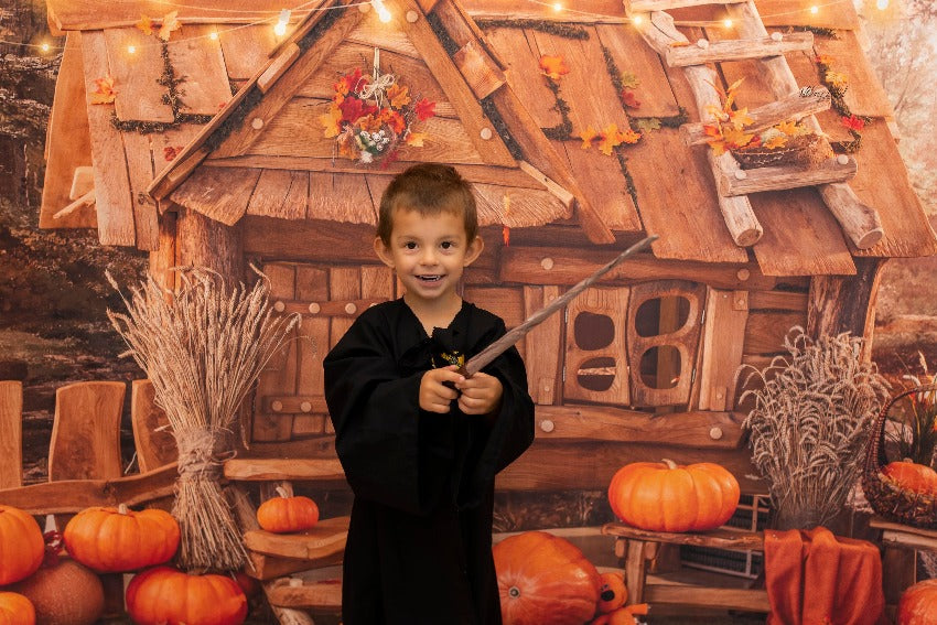 Sfondo Autunnale Con Zucche Di Halloween Per La Fotografia TKH1589