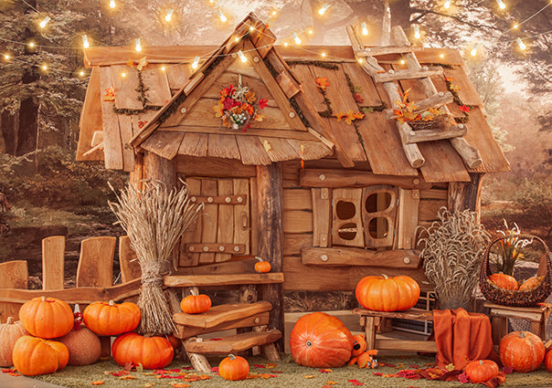 Sfondo Autunnale Con Zucche Di Halloween Per La Fotografia TKH1589