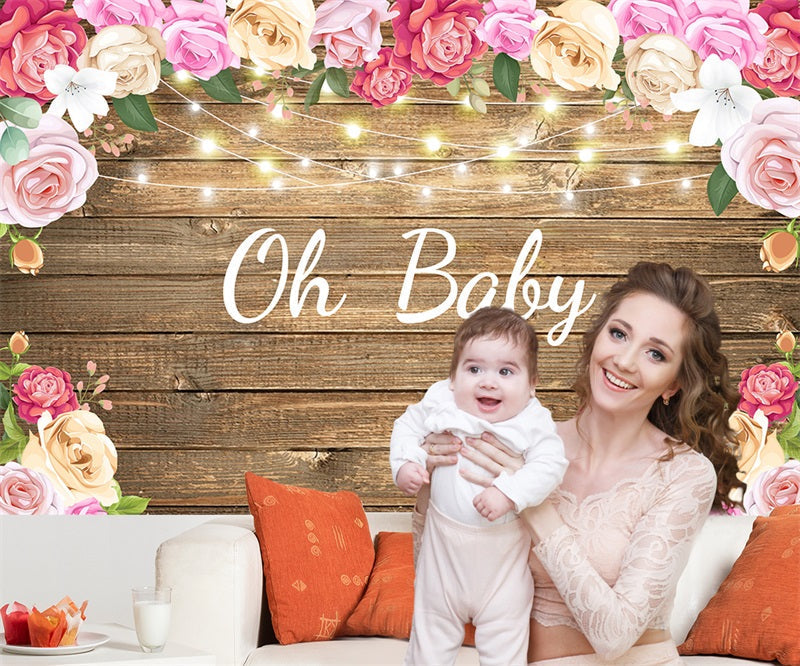 Decorazioni Per Striscioni Per Baby Shower In Legno Rustico Per Ragazze E Ragazzi TKH1595