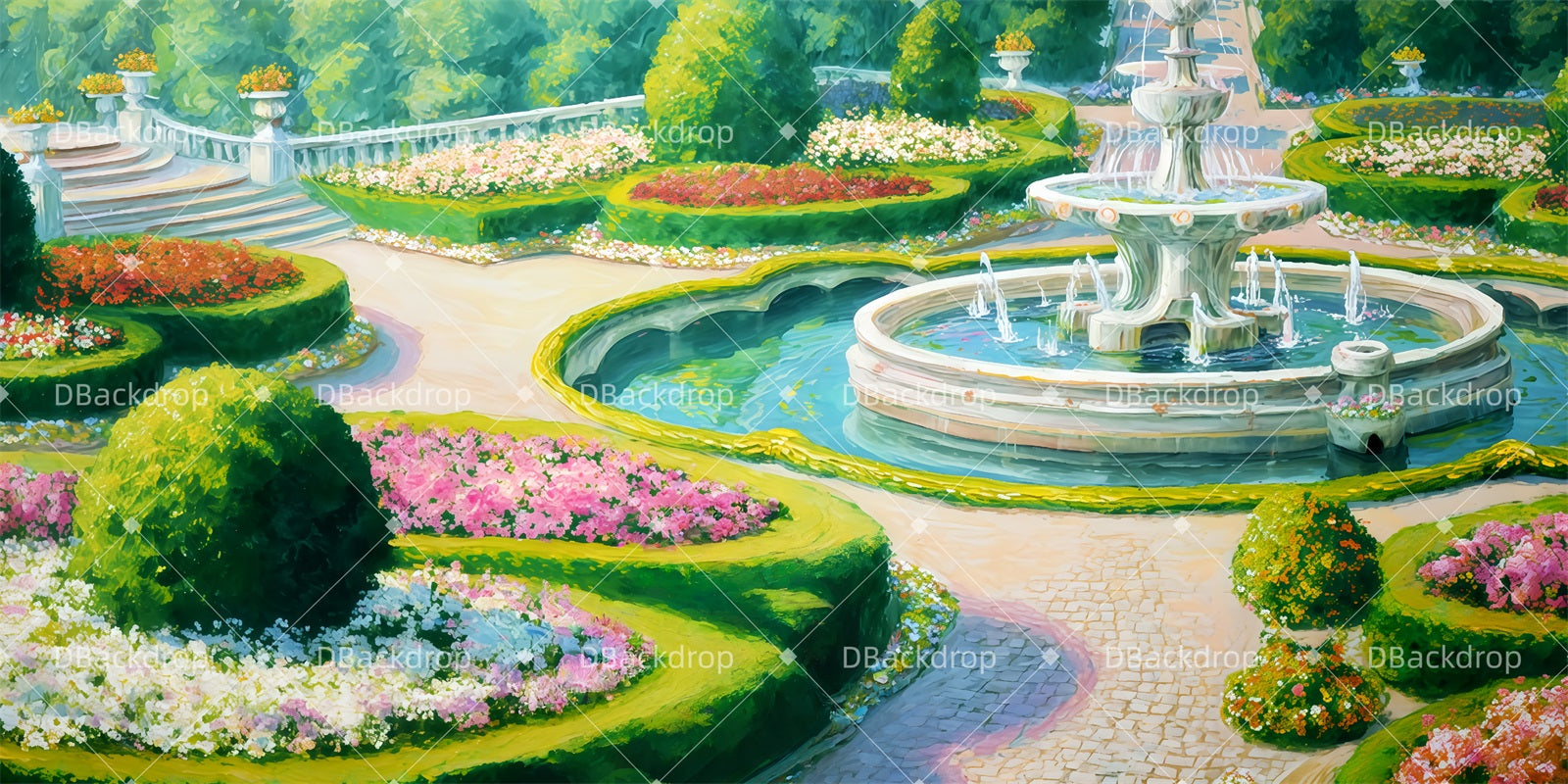 Fondale Per Cinema Castello Giardino Palcoscenico TWW510-T50