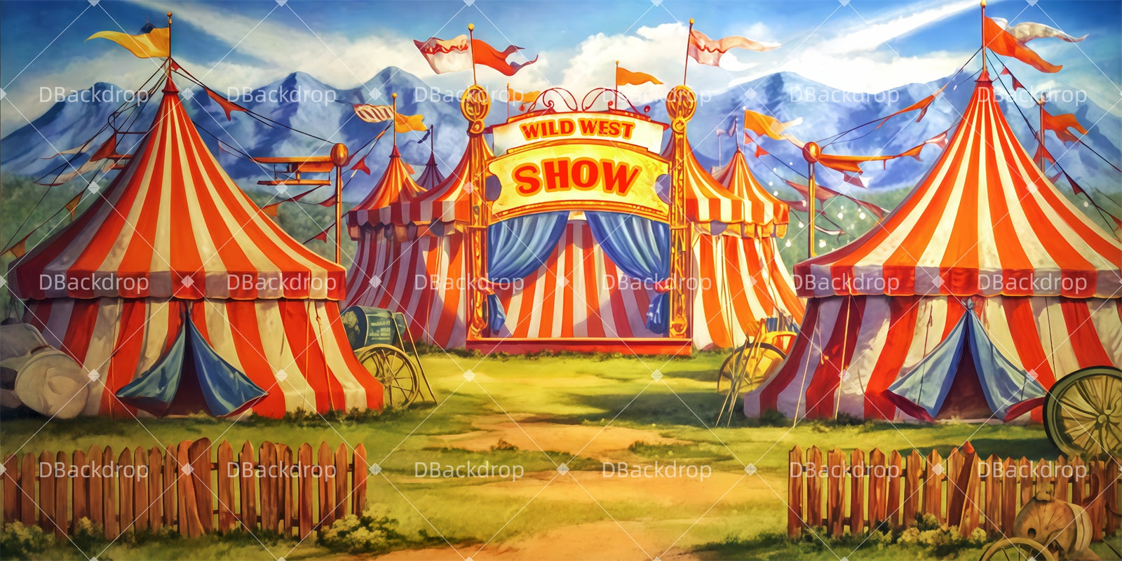 Fondale Teatrale Buffalo Bill'S Wild West Show Fondale Da Circo TWW511-T19
