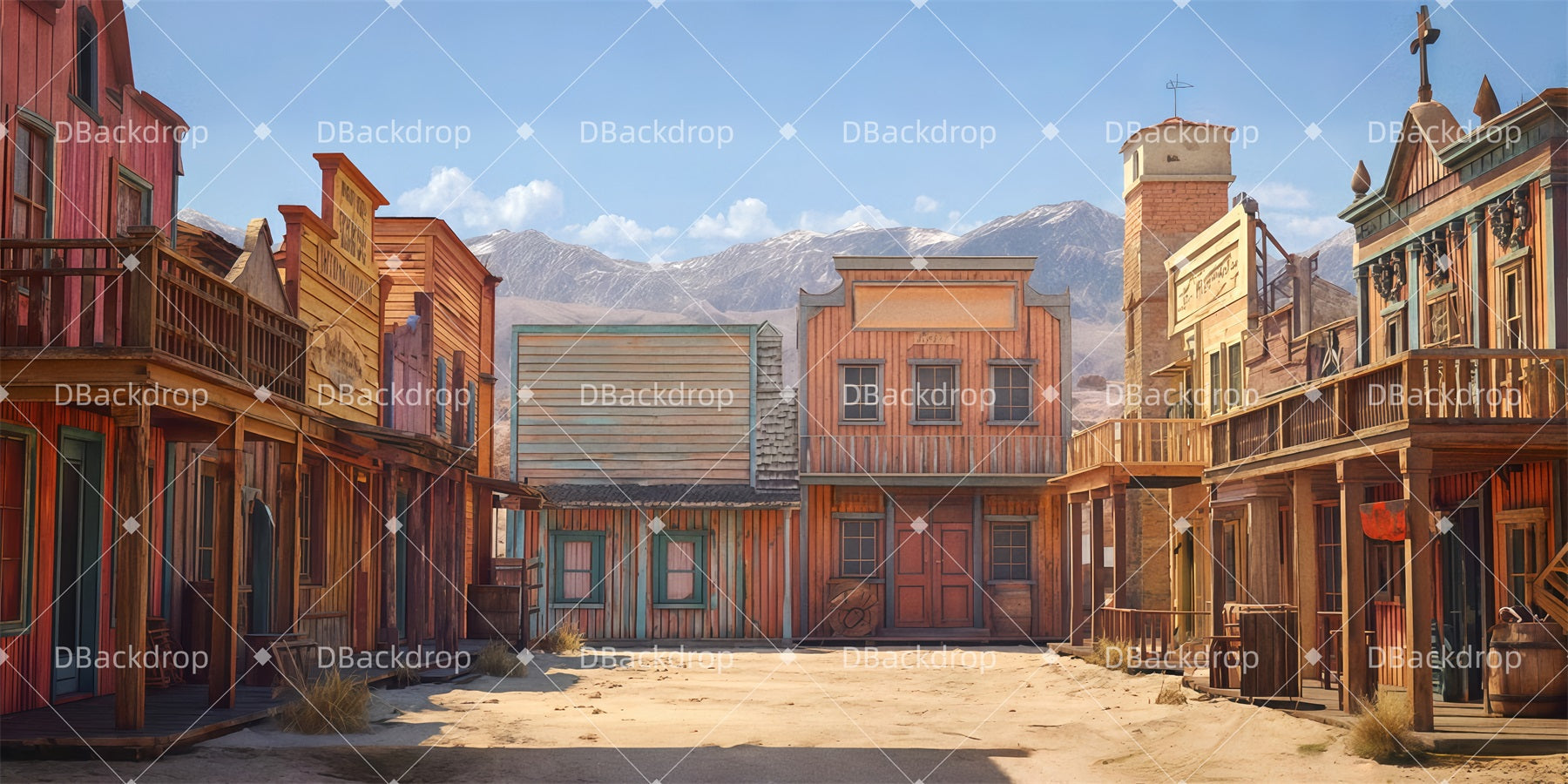 Fondale Teatrale Deadrock Town Street Fondali Per Palcoscenici In Vendita TWW511-T50