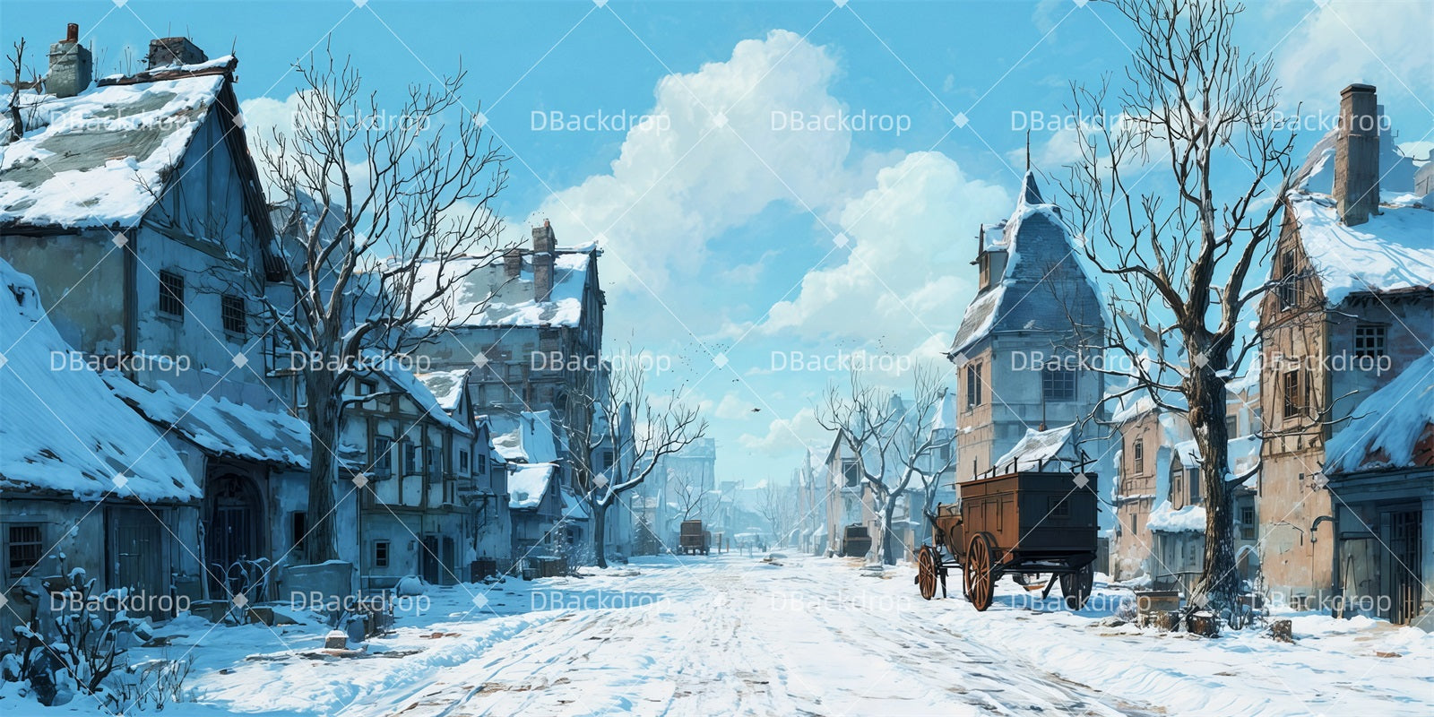 Grandi Fondali Per Palcoscenico Fondali Per Spettacoli Di Strada Invernali TWW511-T64