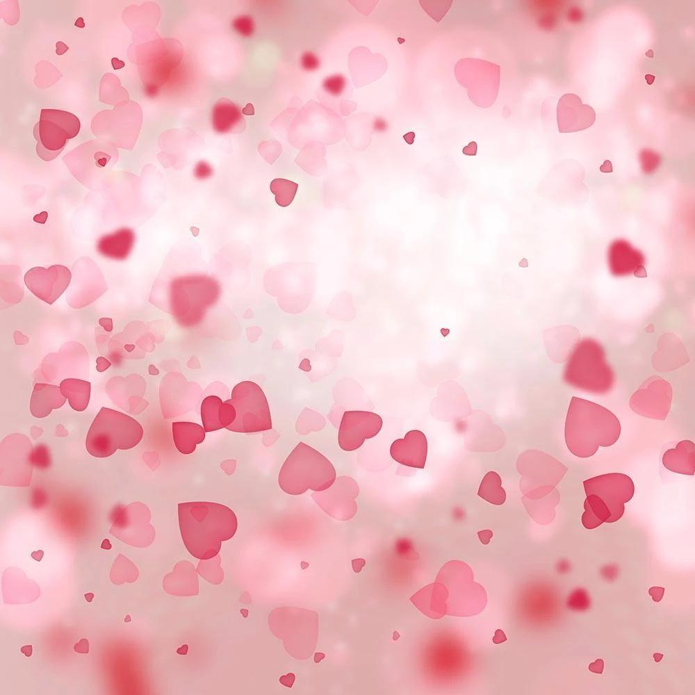 Bokeh Red Hearts Background Valentine's Backdrop VAT-9