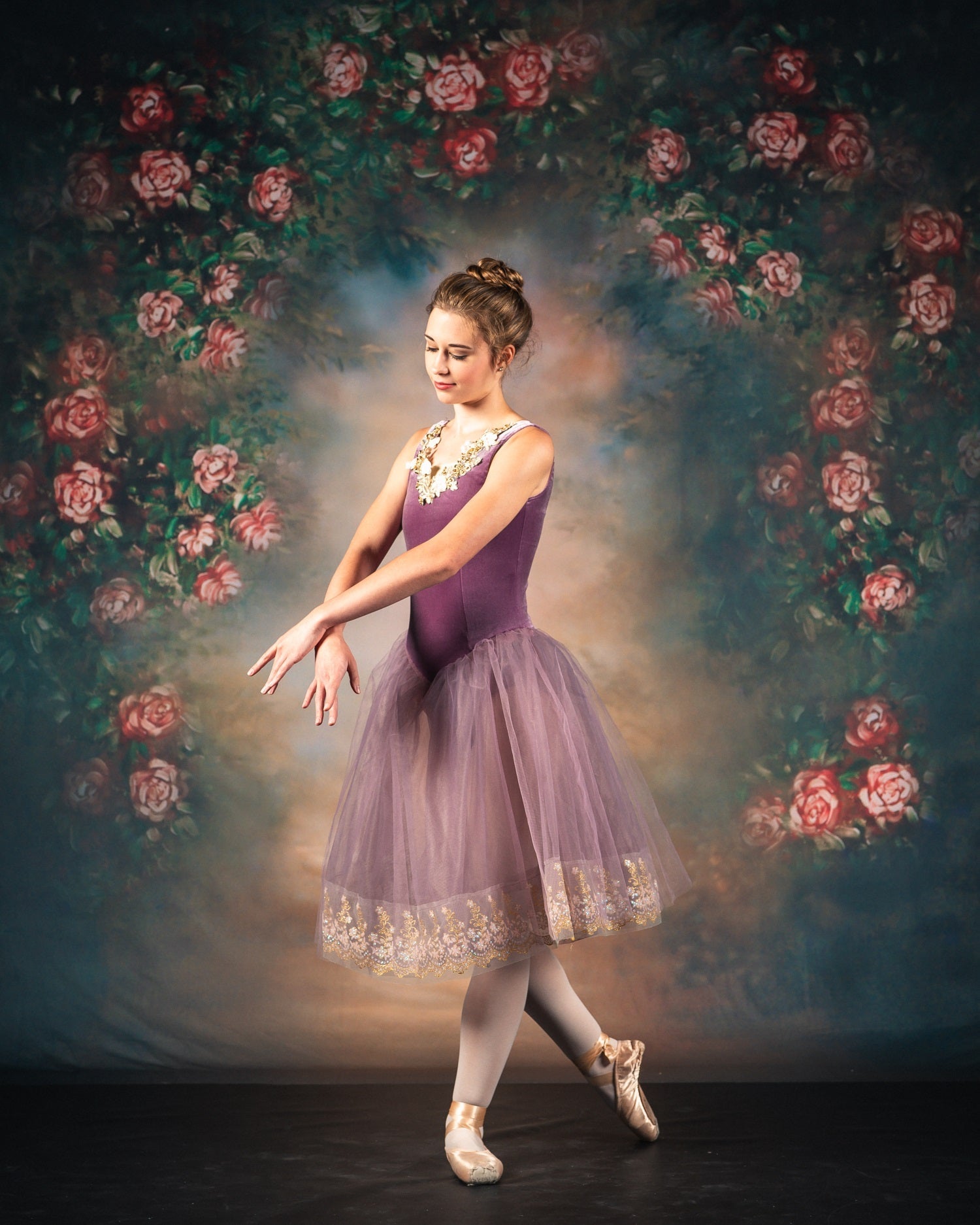 Fondale Fotografico Con Ritratto Astratto Fiore G-436