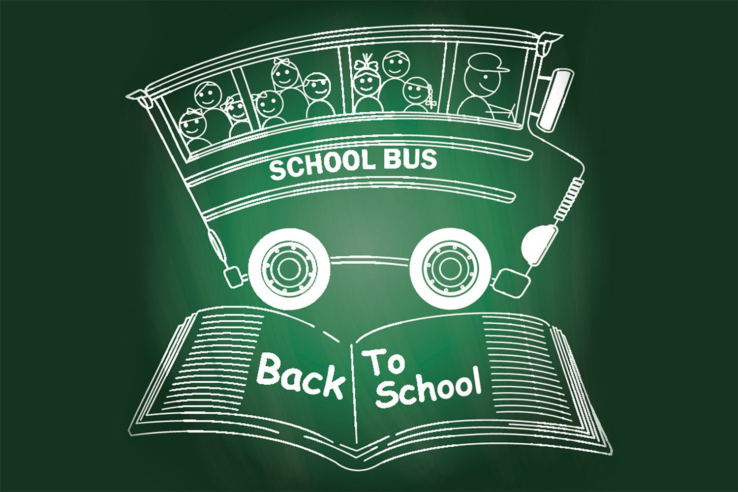 Magico Scuolabus Ritorno A Scuola Sullo Sfondo BRP7-21