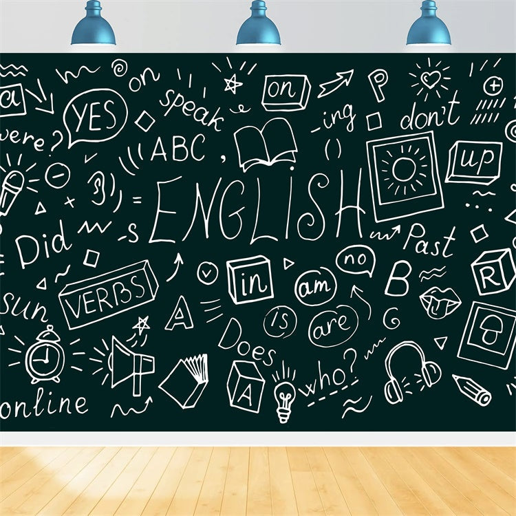 Sfondo Fotografico Per Il Ritorno A Scuola Della Lezione Di Inglese BRP7-14