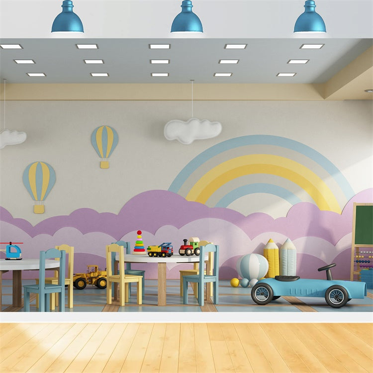 Sfondo Della Sala Giochi Arcobaleno Del Ritorno A Scuola BRP7-39