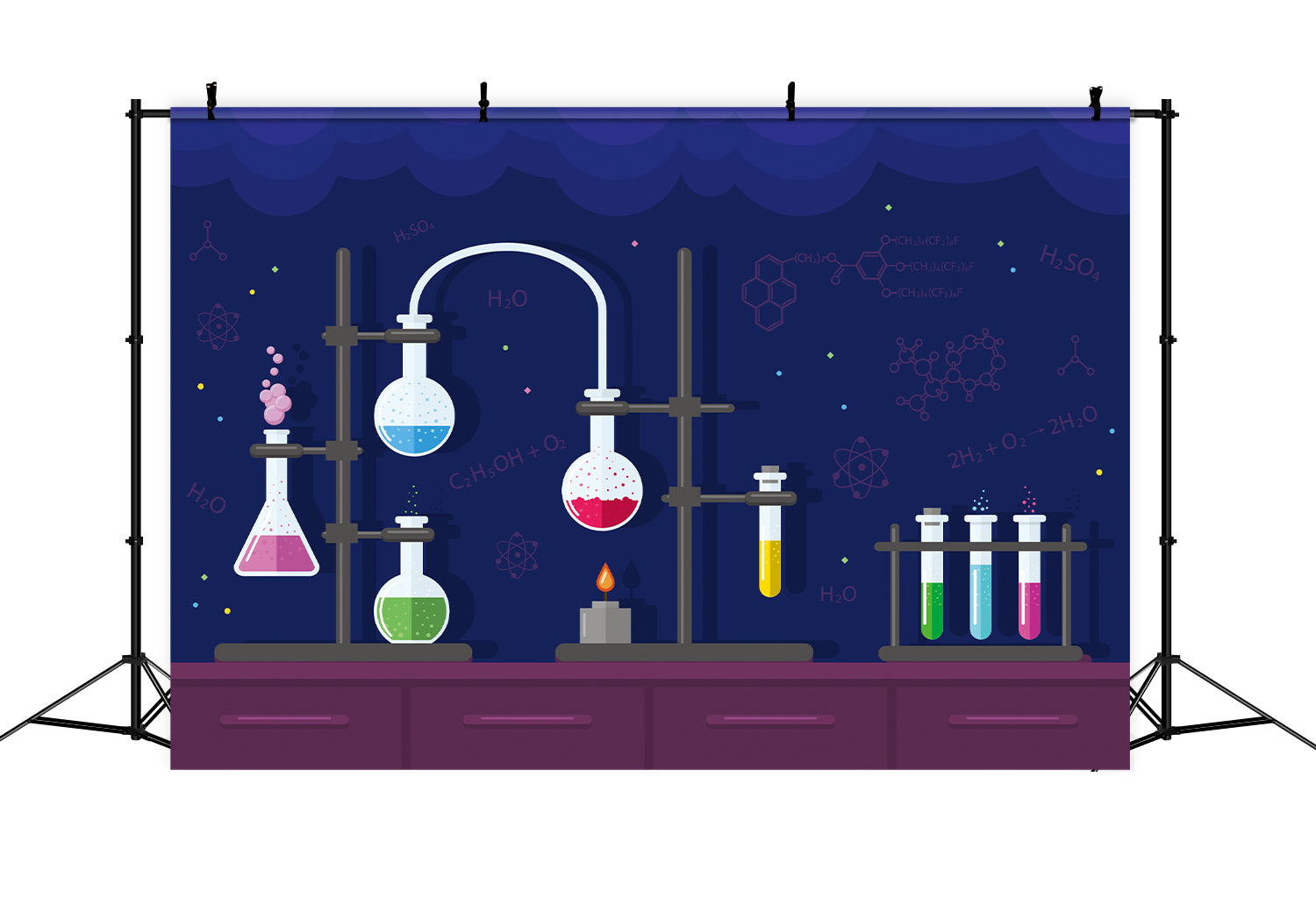 Laboratorio Di Chimica Sfondo Fotografico Per Il Rientro A Scuola BRP7-3
