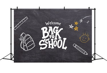 Sfondo Fotografico Con Disegno A Gessetto Per Il Rientro A Scuola BRP7-47