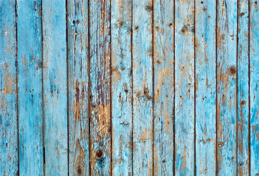 Sfondo Blu In Legno Spezzato Per Fotografia Per Bambini G-404