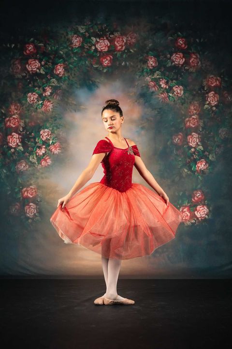 Fondale Fotografico Con Ritratto Astratto Fiore G-436