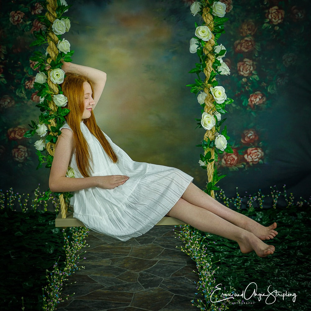 Fondale Fotografico Con Ritratto Astratto Fiore G-436