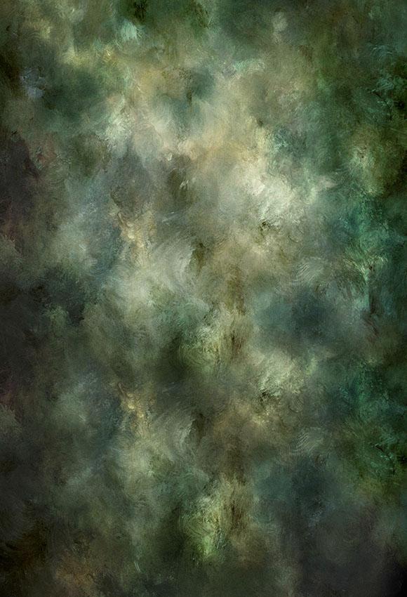 Abstract Green Old Master Texture Photo Booth Backdrop LV-1320