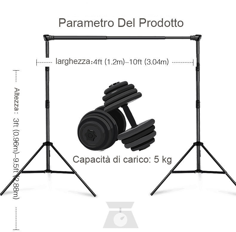 Kit Supporto Per Fondale Kit Supporto Per Sistema Di Supporto Per Fondale Regolabile PR2