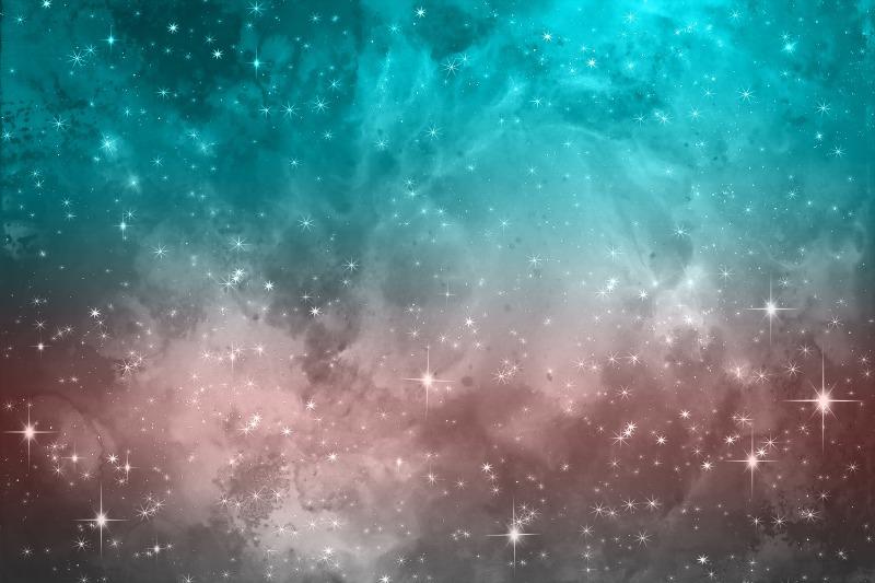Aqua Black Galaxy Space Background for Photo Shoot