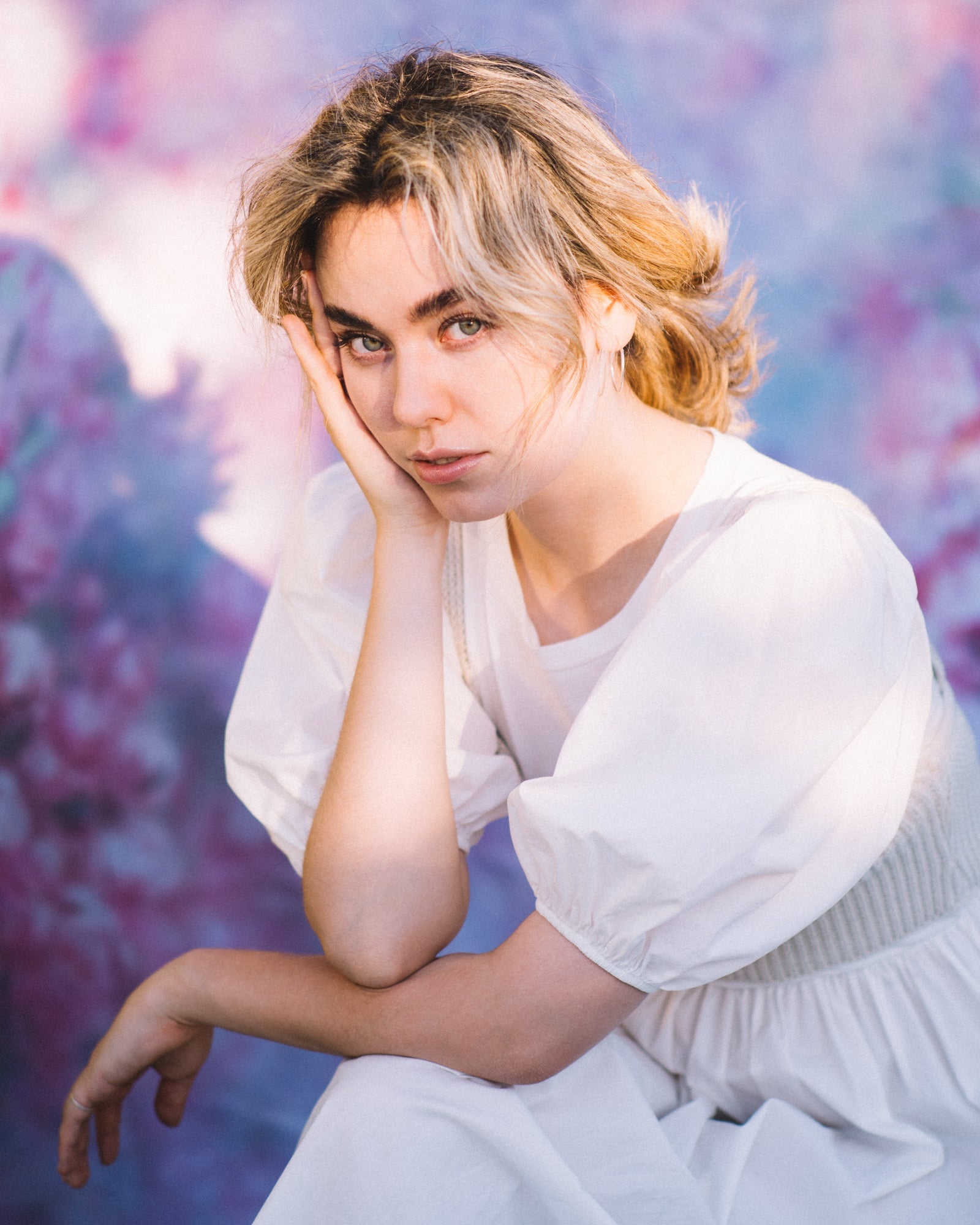 Fiori Rosa Sfondo Sfocato Per La Fotografia Di Neonati S-100