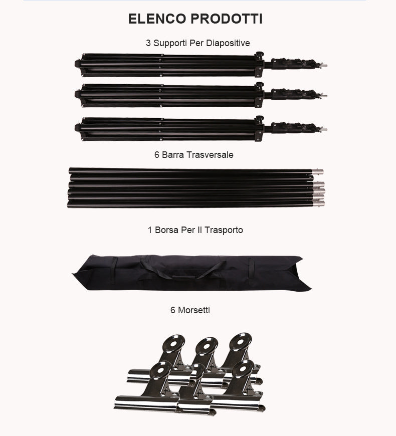 Fondali 20X10Ft Supporti Per Fondali Regolabili Sistema Di Supporto Per Oggetti Di Scena PR7