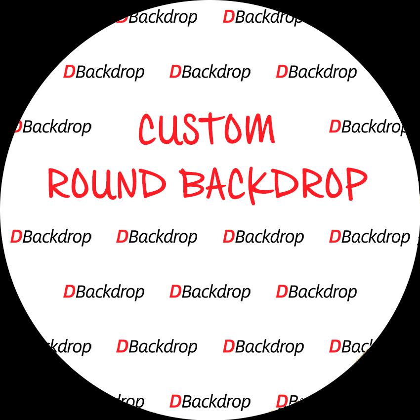 Banner Fotografico Con Logo Ripetuto Rotondo Personalizzato TR-101