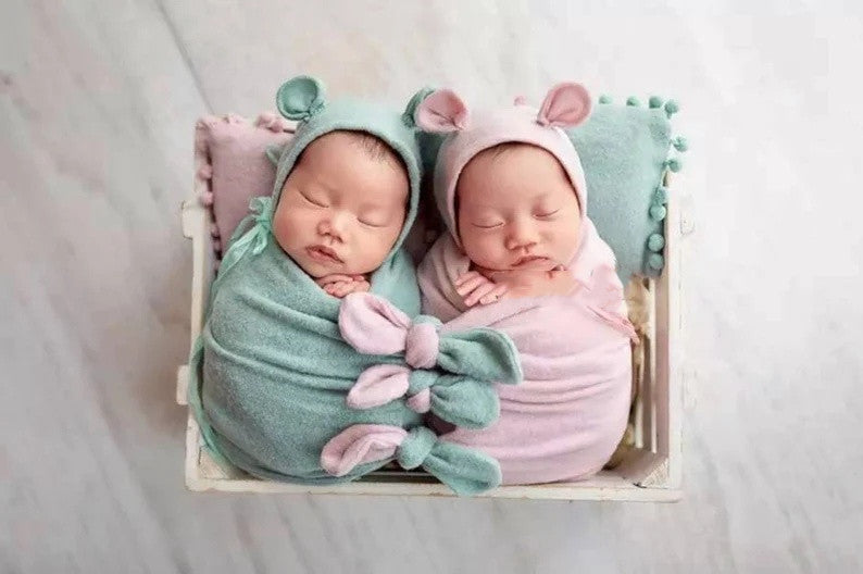 Set Avvolgente Per Fiocco Fotografico Per Neonati (Cappello + Cuscino + Fascia) CL8