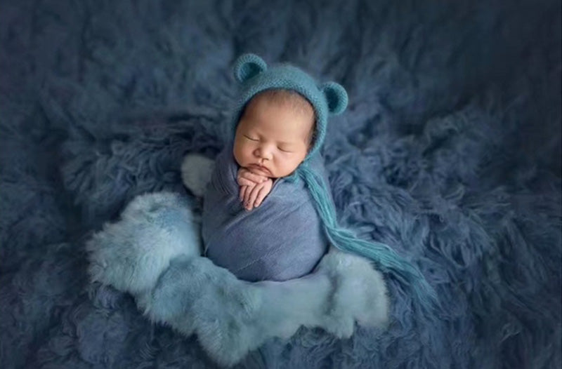 Coperta In Pelliccia Sintetica Per Fotografia Neonatale TM