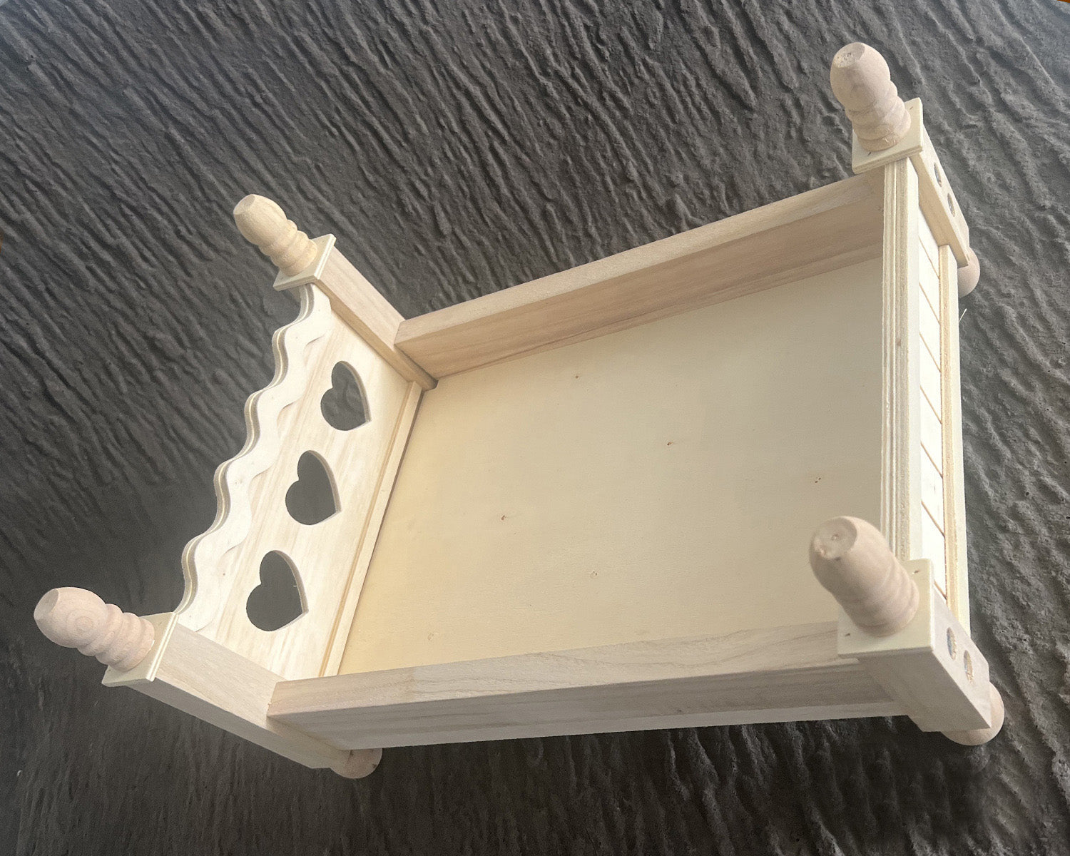 Dbackdrop Neonato Vintage Carino Letto In Legno Puntelli Per Fotografia SYPJ7