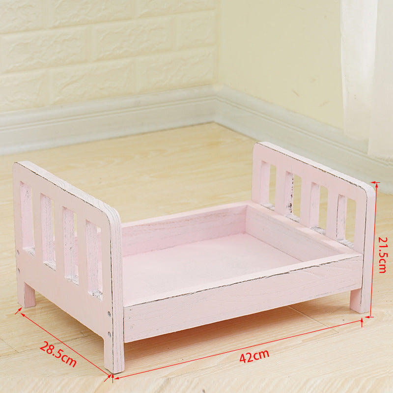 Dbackdrop Puntelli Fotografici Per Letto In Legno Vintage Per Neonati SYPJ6