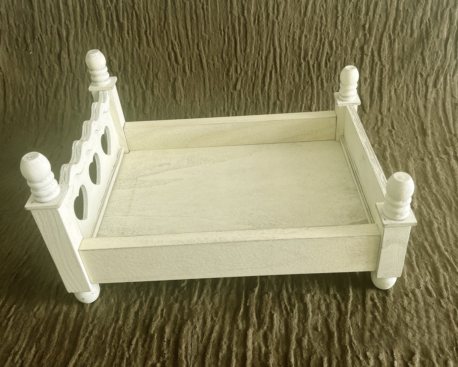 Dbackdrop Neonato Vintage Carino Letto In Legno Puntelli Per Fotografia SYPJ7