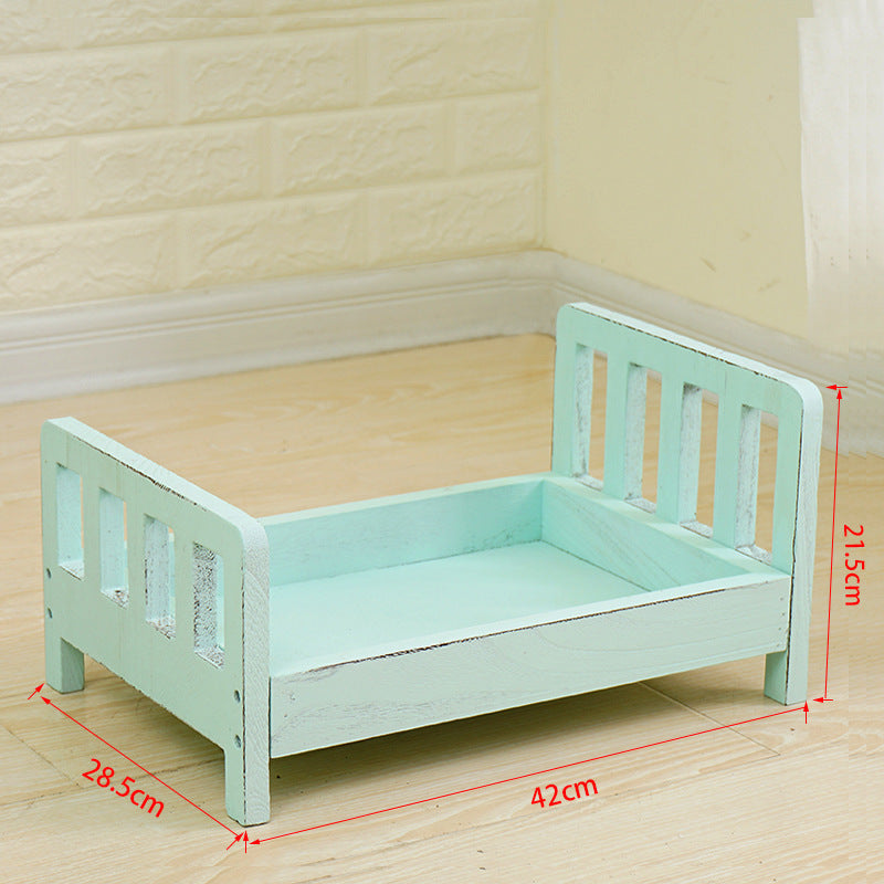 Dbackdrop Puntelli Fotografici Per Letto In Legno Vintage Per Neonati SYPJ6