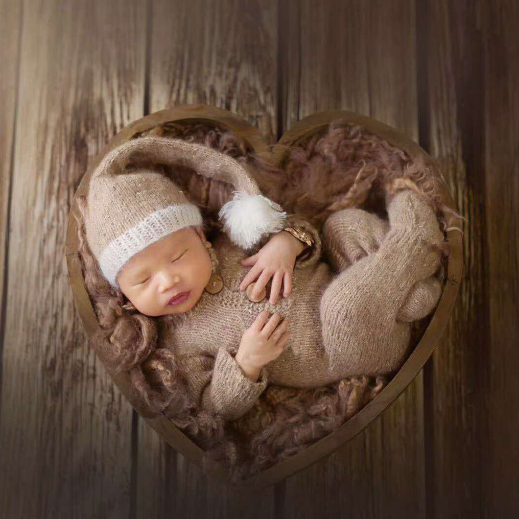 Dbackdrop Puntelli Per Fotografia Neonatale In Legno A Forma Di Cuore SYPJ4