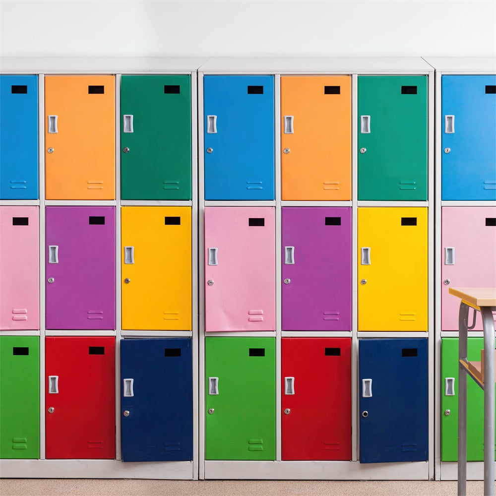 Sfondo Da Muro Per Armadietti Colorati Ritorno A Scuola BRP7-33