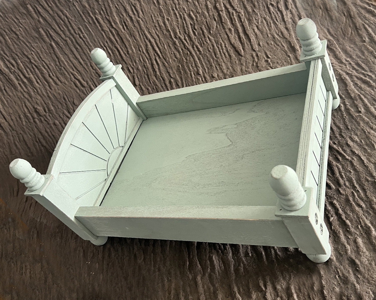 Dbackdrop Neonato Vintage Carino Letto In Legno Puntelli Per Fotografia SYPJ7