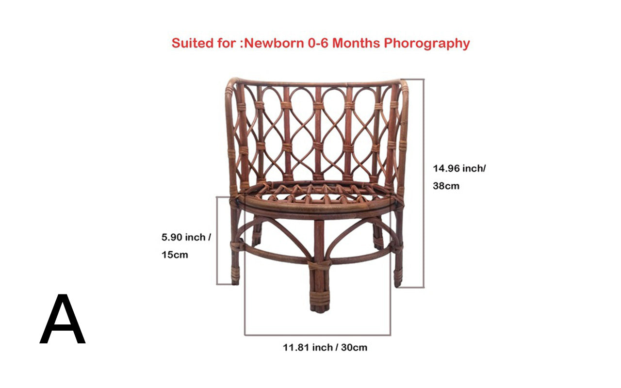 Dbackdrop Cestino Di Bambu Supporto Per Foto Neonato SYPJ9