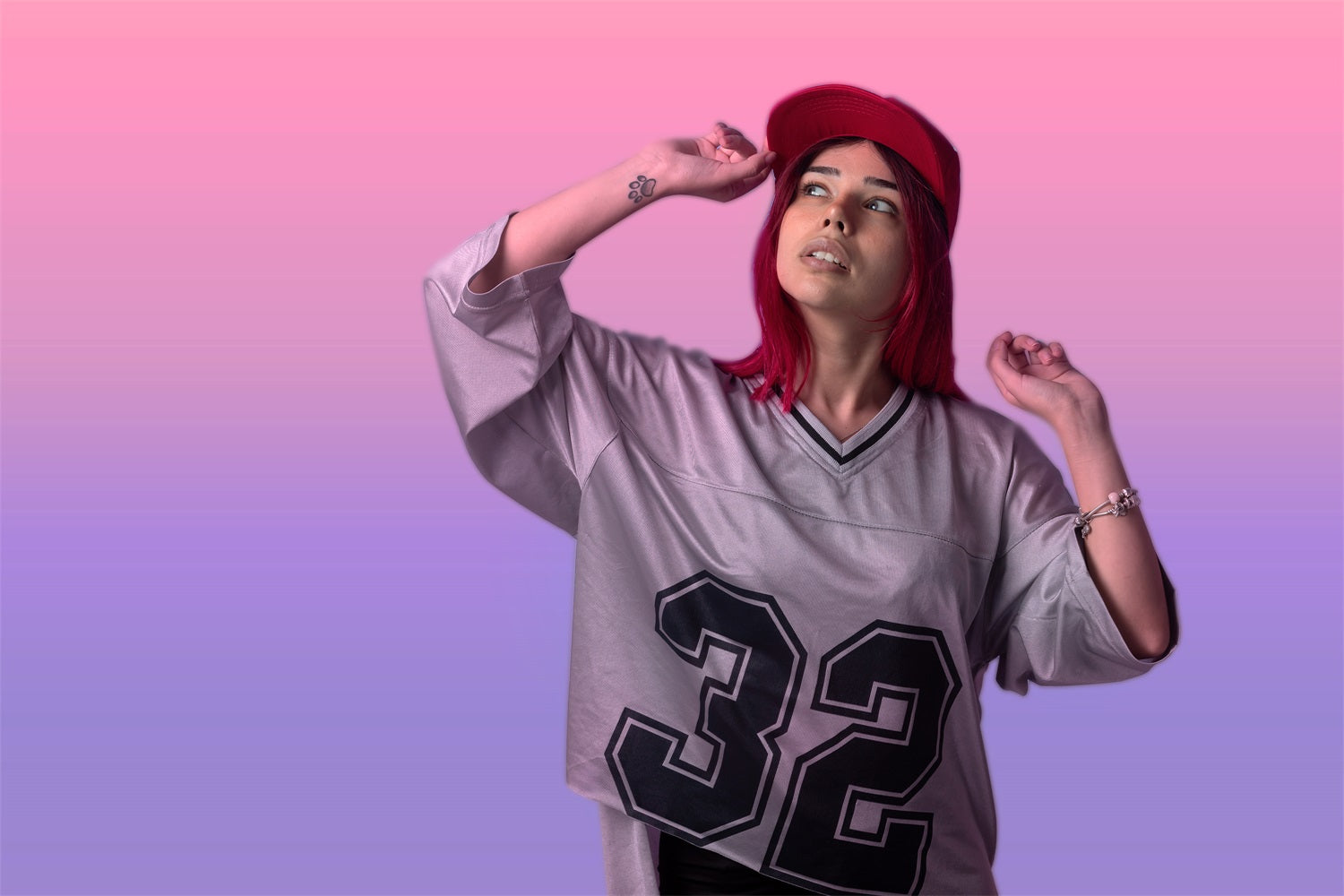 Fotografia Ritratto Sfondo Pastello Rosa Blu Sfumato Sfondo BRP-11-610