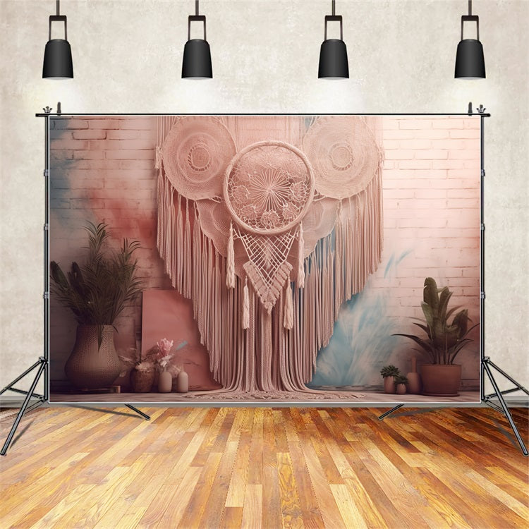 Sfondo Boho In Pizzo Tessuto Macrame Fatto A Mano BRP10-102