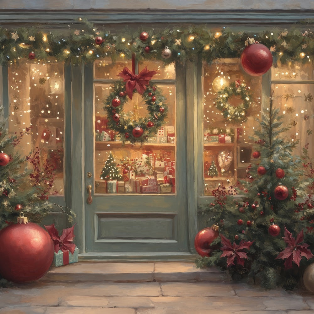 Fondali Natale Display Ghirlande Ornamenti Sfondo BRP10-150