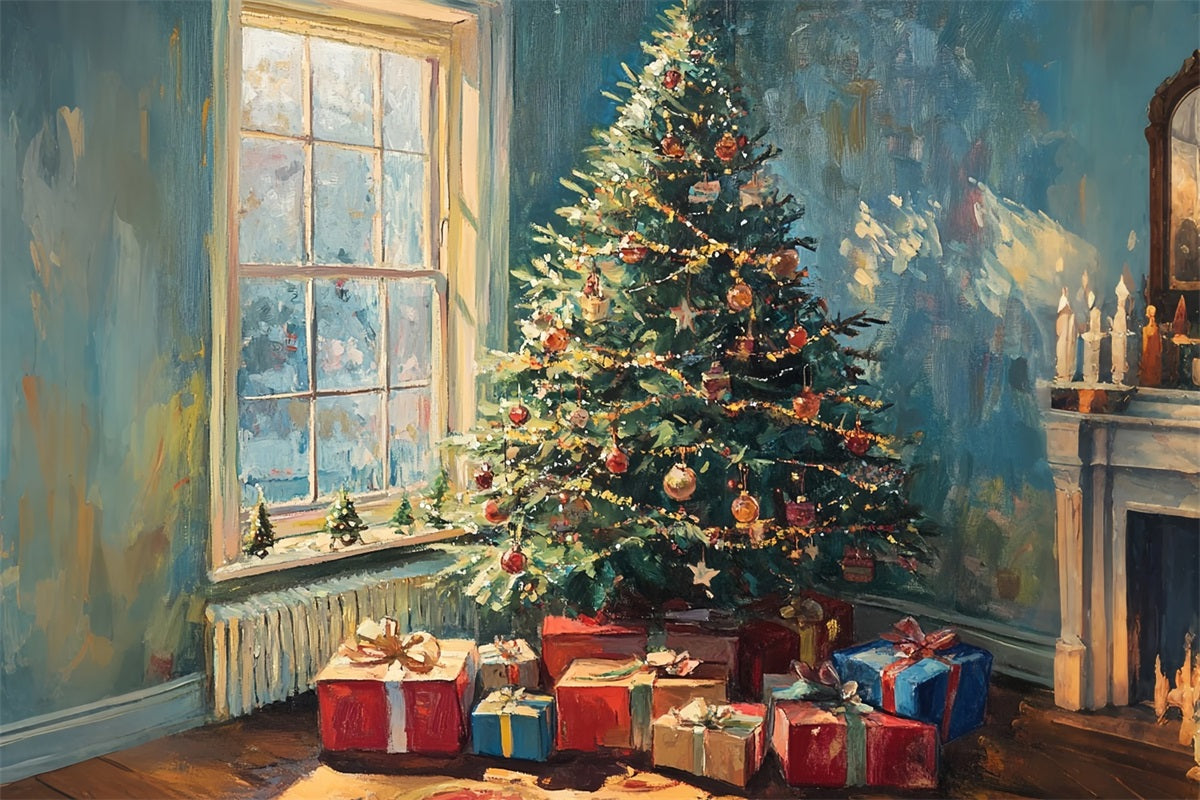 Sfondo Per La Decorazione Dell'Albero Di Natale Sfondo BRP10-158