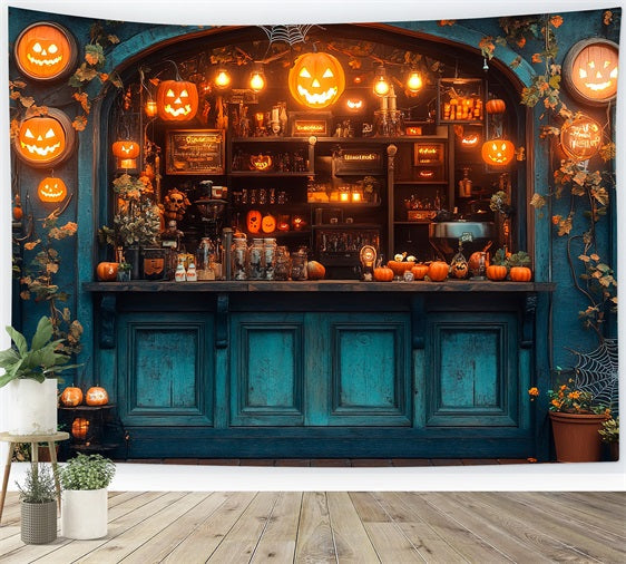 Fondali Per Lo Sfondo Delle Zucche Luminose Del Bar Di Halloween BRP10-219