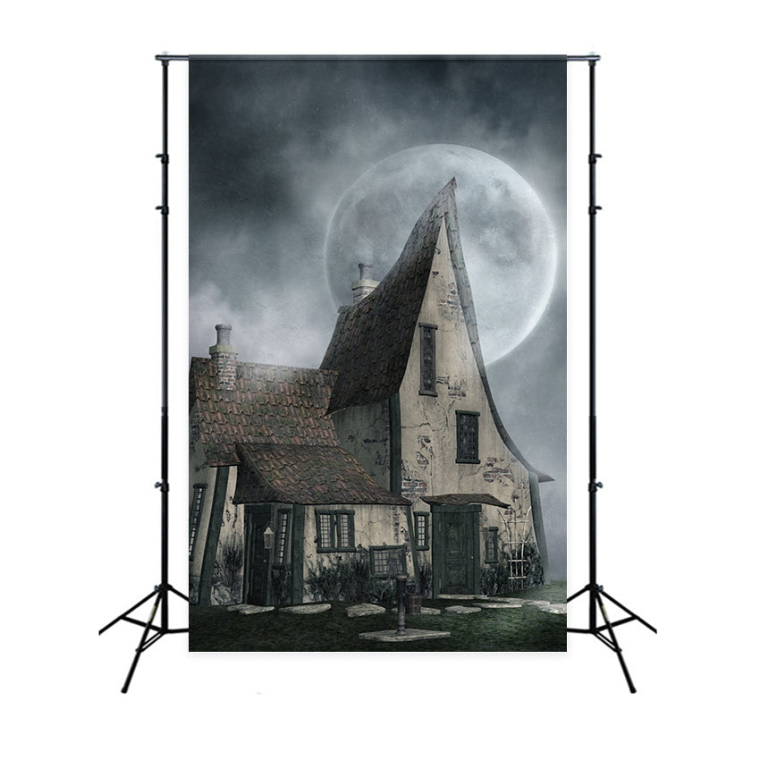 Sfondo Per Halloween Haunted House Misty Moonlight Sfondo BRP10-221