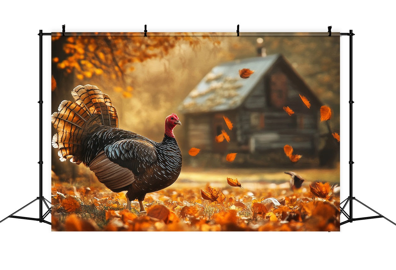 Idee Per Lo Sfondo Autunnale Sfondo Rustico Con Foglie Di Tacchino BRP10-245