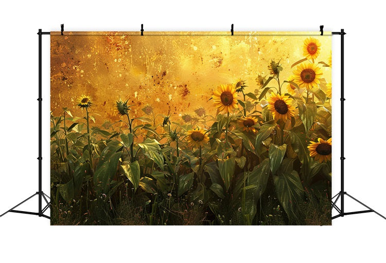 Fondali Autunnali Girasoli Sfondo Luce Dorata BRP10-251