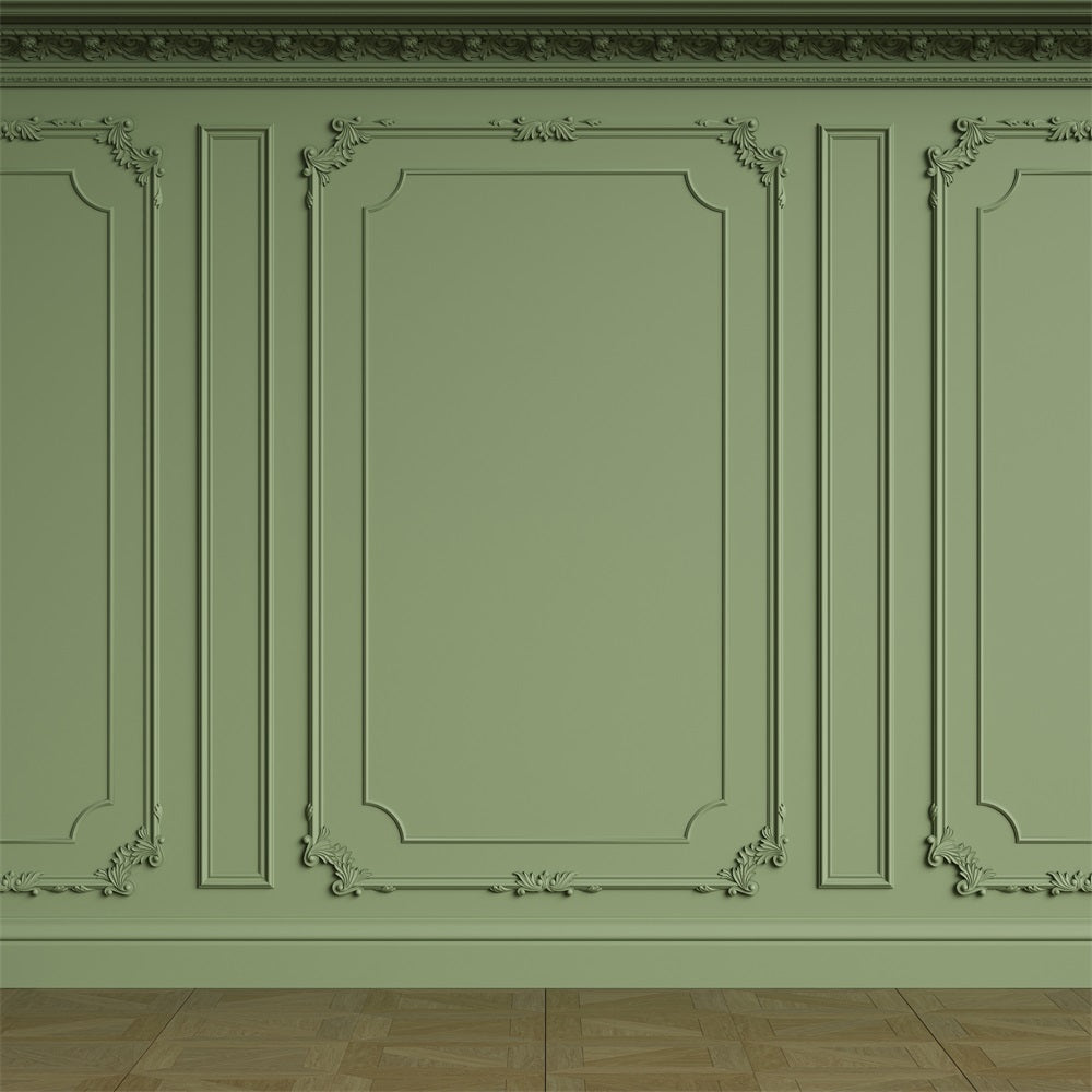 Fondali Fotografici Retro Sfondo Verde Splendidamente Dettagliato BRP10-273