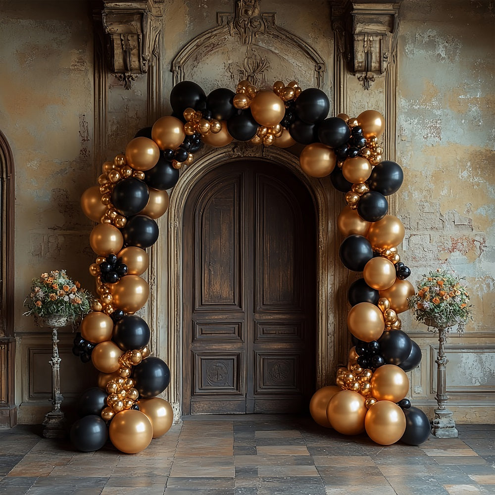 Fondali Da Parete Ad Arco Fondale Per Display A Palloncino In Oro Nero BRP10-287