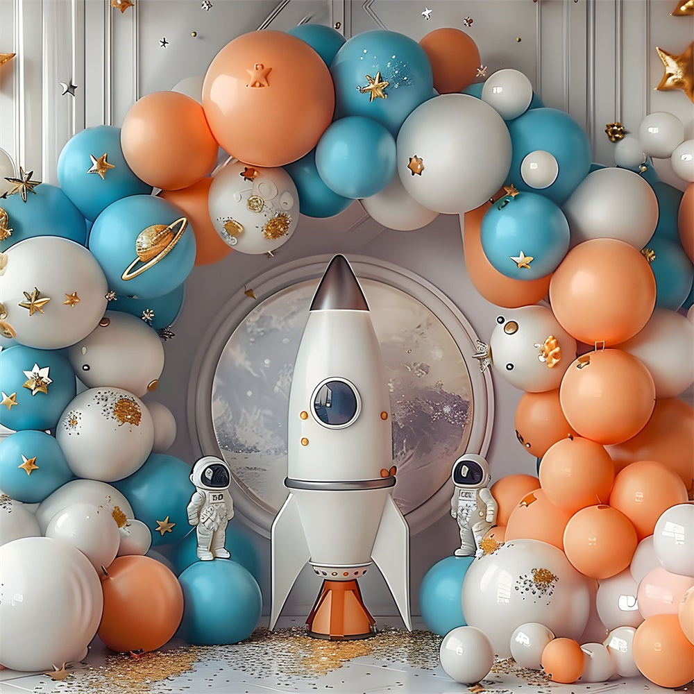 Idee Per Lo Sfondo Del Servizio Fotografico Di Compleanno Sfondo Per Il Lancio Di Un Razzo Astronauta BRP10-330
