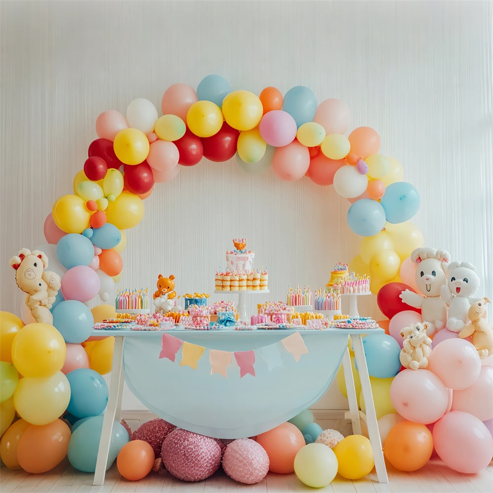 Fondali Per Compleanno Bambini Sfondo Con Arco Di Palloncini BRP10-348