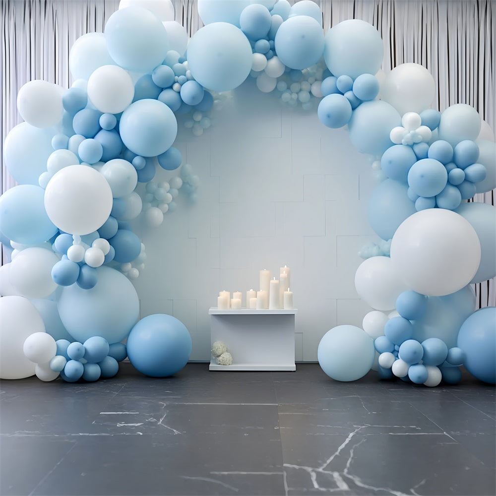 Sfondo Per Festa Di Compleanno Con Palloncini Arco E Candele BRP10-350