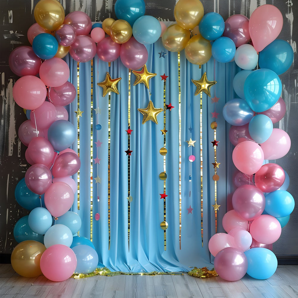 Fondali Fotografici Per Compleanni Stelle Palloncini Sfondo Ad Arco BRP10-374