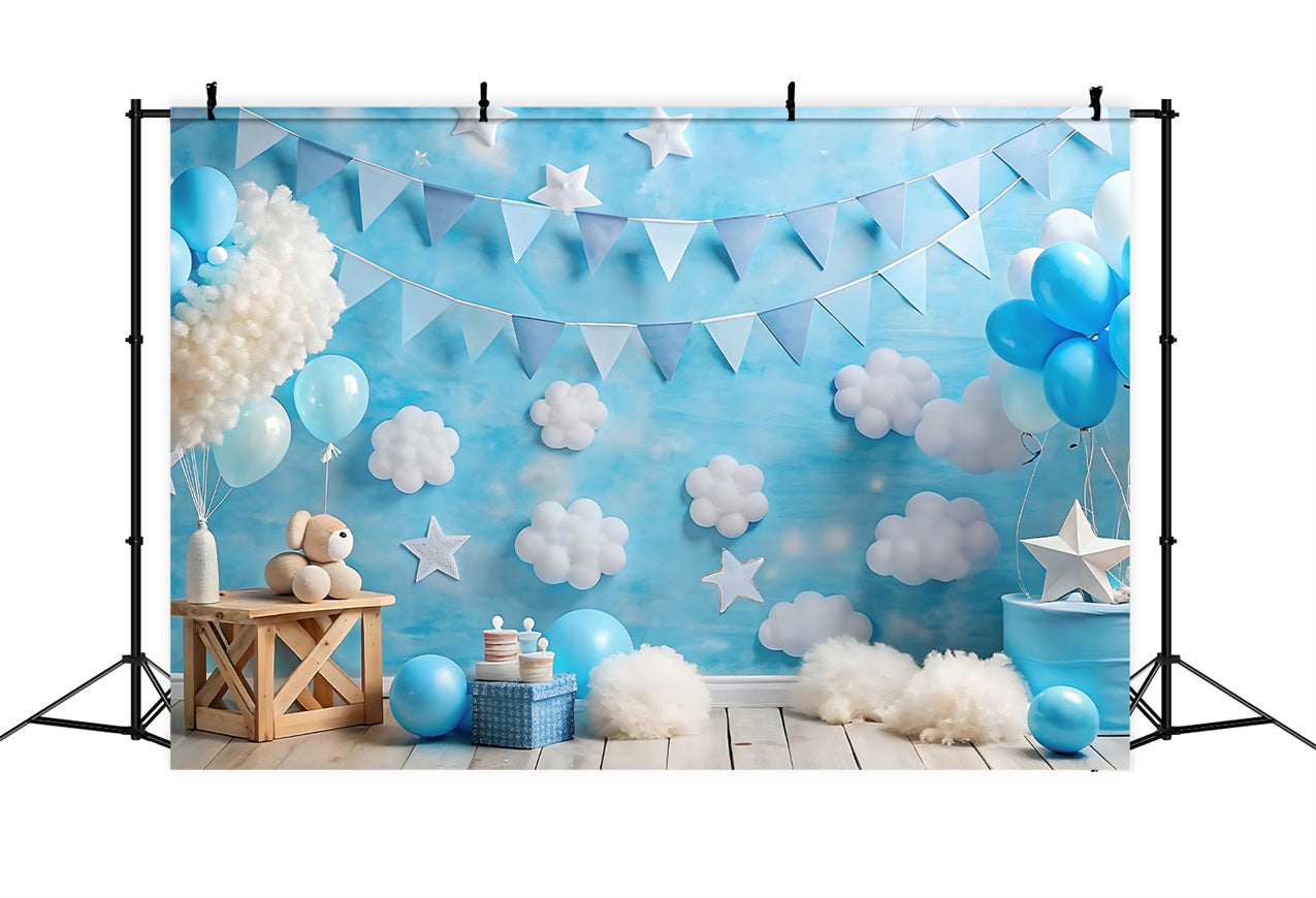 Buon Compleanno Foto Sfondo Palloncini Sfondo Nuvoloso BRP10-376